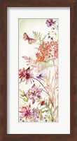 Framed Colorful Wildflowers and Butterflies Panel II