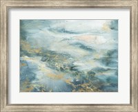 Framed Blue Watercolor Abstract