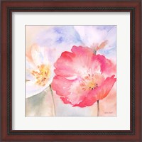 Framed 'Watercolor Poppy Meadow Pastel II' border=