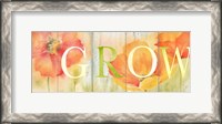 Framed Watercolor Poppy Meadow Grow Sign