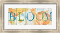 Framed Watercolor Poppy Meadow Bloom Sign