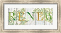 Framed Renew Rustic Botanical Sign