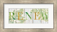 Framed Renew Rustic Botanical Sign