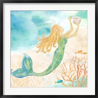 Framed Sea Splash Mermaid I