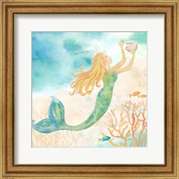 Framed Sea Splash Mermaid I