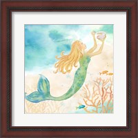 Framed Sea Splash Mermaid I
