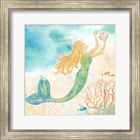 Framed Sea Splash Mermaid I