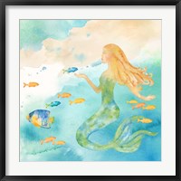 Framed Sea Splash Mermaid II