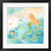 Framed 'Sea Splash Mermaid II' border=