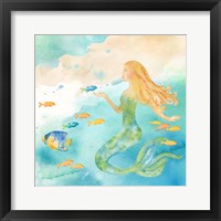 Framed 'Sea Splash Mermaid II' border=