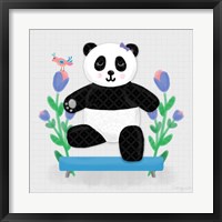 Framed Tumbling Pandas I