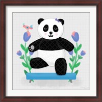 Framed Tumbling Pandas I