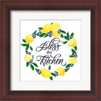 Framed Lemon Blueberry Kitchen Sign I