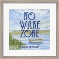 Framed 'Lake Living II (no wake zone)' border=