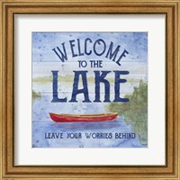 Framed 'Lake Living III (welcome lake)' border=