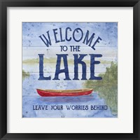 Framed 'Lake Living III (welcome lake)' border=