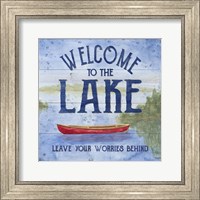 Framed 'Lake Living III (welcome lake)' border=