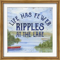 Framed Lake Living IV (ripples)