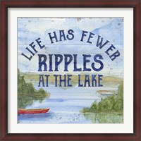 Framed Lake Living IV (ripples)
