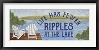 Framed Lake Living Panel II (ripples)
