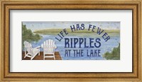 Framed Lake Living Panel II (ripples)