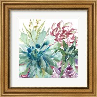 Framed Succulent Garden Watercolor II