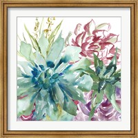 Framed Succulent Garden Watercolor II
