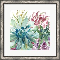 Framed Succulent Garden Watercolor II