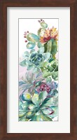 Framed Succulent Garden Panel I