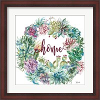 Framed Succulent Garden Wreath Home