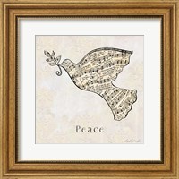 Framed Vintage Christmas Peace