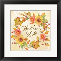 Welcome Fall Square II -Be Grateful Framed Print