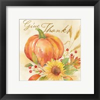 Framed 'Welcome Fall - Give Thanks' border=