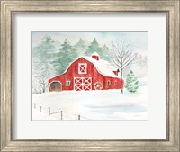 Framed Winter Farmhouse