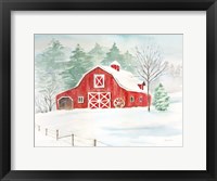 Framed Winter Farmhouse