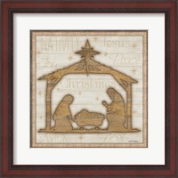 Framed Rustic Nativity