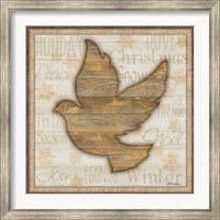 Framed Rustic Peace Dove