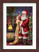 Framed Santa with his list