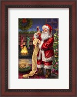 Framed Santa with his list