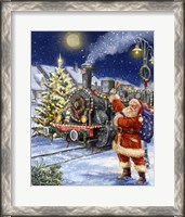 Framed Santa and Black Train