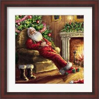 Framed Santa asleep in Chair