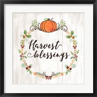 Framed Pumpkin Spice Harvest Blessings