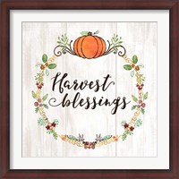 Framed Pumpkin Spice Harvest Blessings