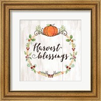 Framed Pumpkin Spice Harvest Blessings