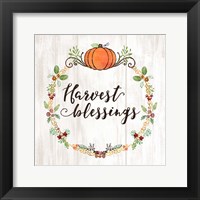 Framed Pumpkin Spice Harvest Blessings