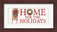 Framed Home for the Holidays Sled Sign