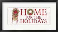 Home for the Holidays Sled Sign Framed Print