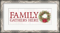 Framed Home for the Holidays Family Gathers Here Wreath Sign