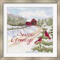 Framed Christmas in the Country I Happy Holidays