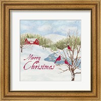 Framed Christmas in the Country IV Merry Christmas